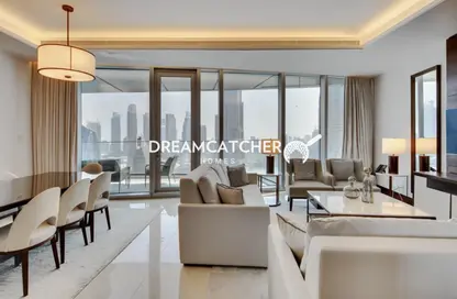 Living / Dining Room image for: Apartment - 3 Bedrooms - 5 Bathrooms for sale in The Address Sky View Tower 2 - The Address Sky View Towers - Downtown Dubai - Dubai, Image 1