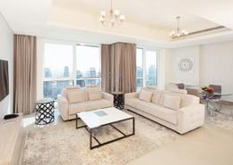 Living Room image for: Apartment - 1 bedroom - 2 bathrooms for rent in Barcelo Residences - Dubai Marina - Dubai, Image 1