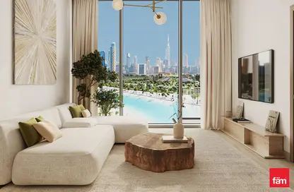 Living Room image for: Apartment - 2 Bedrooms - 2 Bathrooms for sale in Azizi Riviera Beachfront - Meydan One - Meydan - Dubai, Image 1