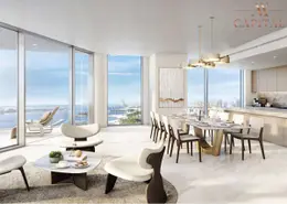 Living / Dining Room image for: Apartment - 2 Bedrooms - 3 Bathrooms for sale in Palm Beach Towers 1 - Palm Beach Towers - Palm Jumeirah - Dubai, Image 1