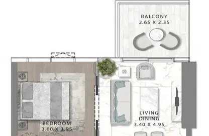 Apartment - 1 Bedroom - 1 Bathroom for sale in Golf Gate - DAMAC Hills - Dubai