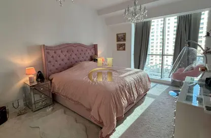 شقة - غرفة نوم - 2 حمامات للايجار في A - برج الأمواج - برج الأمواج - دبي مارينا - دبي