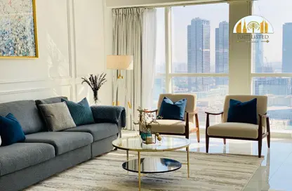 Living Room image for: Apartment - 2 Bedrooms - 3 Bathrooms for sale in MAG 214 - Lake Elucio - Jumeirah Lake Towers - Dubai, Image 1