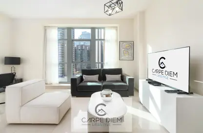 Living Room image for: Apartment - 1 Bedroom - 1 Bathroom for rent in Claren Tower 2 - Claren Towers - Downtown Dubai - Dubai, Image 1