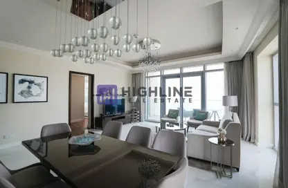Living / Dining Room image for: Penthouse - 3 Bedrooms - 4 Bathrooms for rent in The Address Residence Fountain Views 2 - The Address Residence Fountain Views - Downtown Dubai - Dubai, Image 1