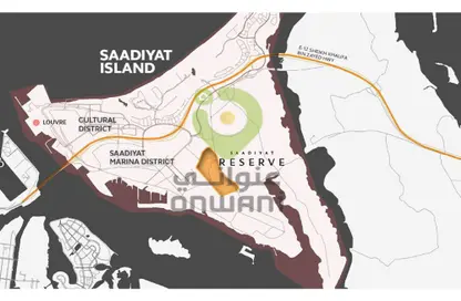 صورة لـ موقع على الخريطة أرض - استوديو للبيع في سعديات رزيرف - جزيرة السعديات - أبوظبي ، صورة رقم 1