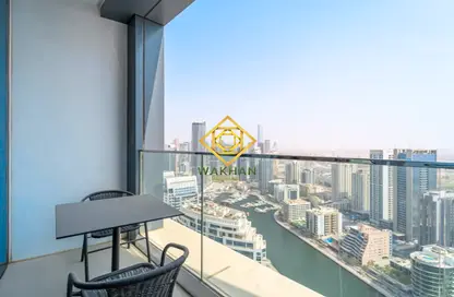 Balcony image for: Apartment - 1 Bedroom - 2 Bathrooms for rent in Jumeirah Gate Tower 1 - The Address Jumeirah Resort and Spa - Jumeirah Beach Residence - Dubai, Image 1