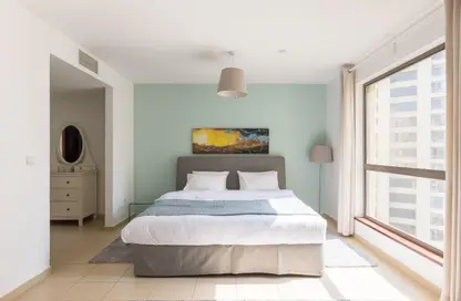 Room / Bedroom image for: Apartment - 1 Bedroom - 2 Bathrooms for rent in Murjan 2 - Murjan - Jumeirah Beach Residence - Dubai, Image 1