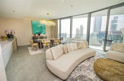 Living / Dining Room image for: Apartment - 2 Bedrooms - 3 Bathrooms for sale in Stella Maris - Dubai Marina - Dubai, Image 1