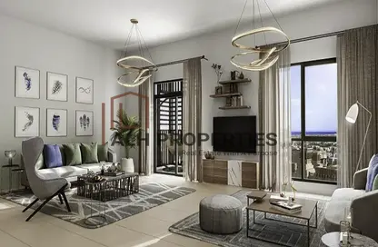 Living Room image for: Apartment - 2 Bedrooms - 3 Bathrooms for sale in Jadeel - Madinat Jumeirah Living - Umm Suqeim - Dubai, Image 1