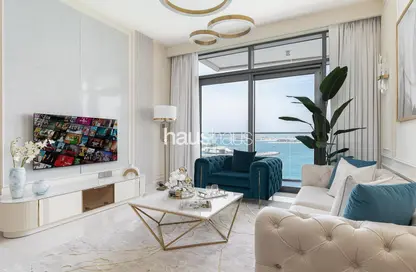 Living Room image for: Apartment - 2 Bedrooms - 2 Bathrooms for rent in Beach Vista - EMAAR Beachfront - Dubai Harbour - Dubai, Image 1