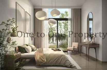 Room / Bedroom image for: Apartment - 3 Bedrooms - 4 Bathrooms for sale in The Sustainable City - Yas Island - Yas Island - Abu Dhabi, Image 1