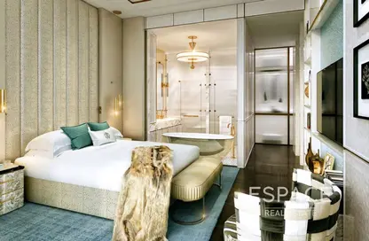 Room / Bedroom image for: Apartment - 2 Bedrooms - 2 Bathrooms for sale in Cavalli Casa Tower - Al Sufouh 2 - Al Sufouh - Dubai, Image 1