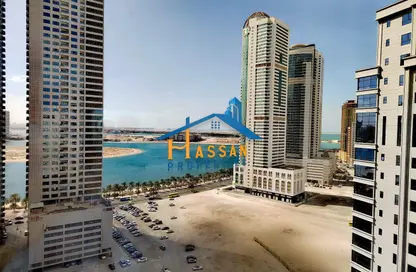 شقة - غرفة نوم - 2 حمامات للايجار في روز تاور 1 - ابراج روز - الخان - الشارقة