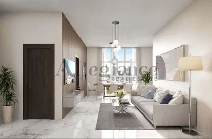 Living Room image for: Apartment - 1 Bathroom for sale in Uniestate Supreme Residence - Arjan - Dubai, Image 1