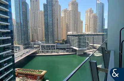 Apartment - Studio - 1 Bathroom for rent in Silverene Tower B - Silverene - Dubai Marina - Dubai