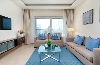 Living Room image for: Apartment - 2 Bedrooms - 3 Bathrooms for rent in Bonnington Tower - Lake Almas West - Jumeirah Lake Towers - Dubai, Image 1