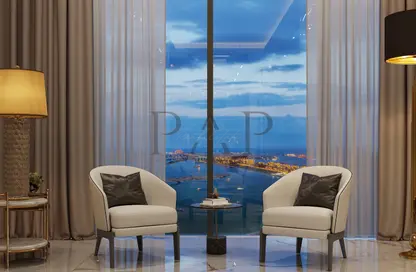 Living Room image for: Apartment - 1 Bedroom - 2 Bathrooms for sale in Sobha Seahaven Tower B - Sobha Seahaven - Dubai Harbour - Dubai, Image 1