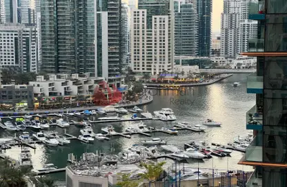 Water View image for: Apartment - 2 Bedrooms - 2 Bathrooms for rent in Marina Heights - Dubai Marina - Dubai, Image 1