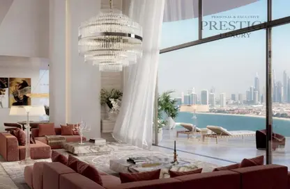 Living Room image for: Apartment - 2 Bedrooms - 3 Bathrooms for sale in SLS Residences the Palm - Palm Jumeirah - Dubai, Image 1