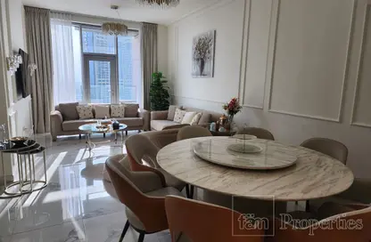 Living / Dining Room image for: Apartment - 2 Bedrooms - 3 Bathrooms for rent in Noura Tower - Al Habtoor City - Business Bay - Dubai, Image 1