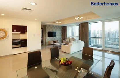 Living / Dining Room image for: Apartment - 2 Bedrooms - 3 Bathrooms for rent in Barcelo Residences - Dubai Marina - Dubai, Image 1