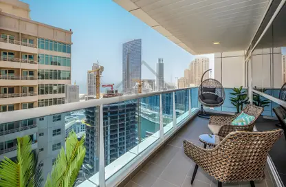 Balcony image for: Apartment - 1 Bedroom - 2 Bathrooms for rent in Opal Tower Marina - Dubai Marina - Dubai, Image 1