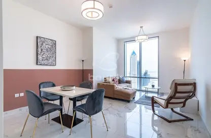 Living / Dining Room image for: Apartment - 1 Bedroom - 2 Bathrooms for rent in Noura Tower - Al Habtoor City - Business Bay - Dubai, Image 1