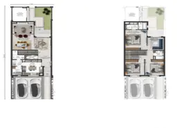 2D Floor Plan image for: Villa - 3 Bedrooms - 4 Bathrooms for sale in Sharjah Garden City - Sharjah, Image 1