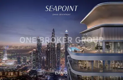 Outdoor Building image for: Apartment - 1 Bedroom - 1 Bathroom for sale in Seapoint - EMAAR Beachfront - Dubai Harbour - Dubai, Image 1