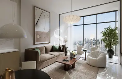 Living Room image for: Apartment - 1 Bedroom - 2 Bathrooms for sale in Al Habtoor Tower - Dubai Marina - Dubai, Image 1