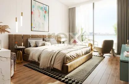 Room / Bedroom image for: Apartment - 2 Bedrooms - 2 Bathrooms for sale in Perla 3 - Yas Bay - Yas Island - Abu Dhabi, Image 1
