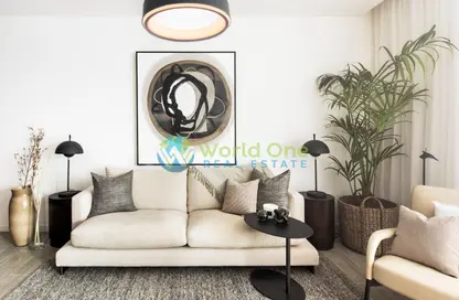 Living Room image for: Apartment - 1 Bathroom for sale in Belgravia Square - Jumeirah Village Circle - Dubai, Image 1