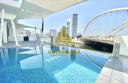 Pool image for: Apartment - 1 Bathroom for rent in Al Hadeel - Al Bandar - Al Raha Beach - Abu Dhabi, Image 1