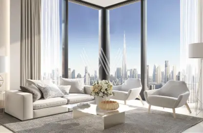 Living Room image for: Apartment - 1 Bedroom - 2 Bathrooms for sale in Sobha Creek Vistas Grande - Sobha Hartland - Mohammed Bin Rashid City - Dubai, Image 1