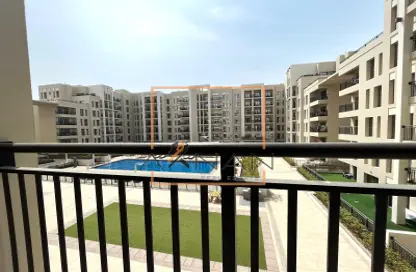 Balcony image for: Apartment - 2 Bedrooms - 2 Bathrooms for rent in Hayat Boulevard-1A - Hayat Boulevard - Town Square - Dubai, Image 1