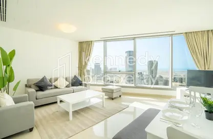 Living Room image for: Apartment - 1 Bedroom - 1 Bathroom for rent in Sky Tower - Shams Abu Dhabi - Al Reem Island - Abu Dhabi, Image 1