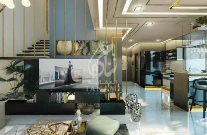 Living Room image for: Apartment - 1 Bathroom for sale in Samana Waves 1 - Samana Waves - Jumeirah Village Circle - Dubai, Image 1