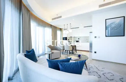 Living / Dining Room image for: Apartment - 3 Bedrooms - 3 Bathrooms for rent in Address Harbour Point Tower 2 - Address Harbour Point - Dubai Creek Harbour (The Lagoons) - Dubai, Image 1