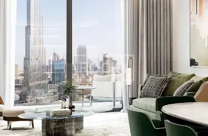 صورة لـ غرفة المعيشة شقة - 3 غرف نوم - 3 حمامات للبيع في سانت ريجيس ريزيدنس - برج خليفة - دبي وسط المدينة - دبي ، صورة رقم 1