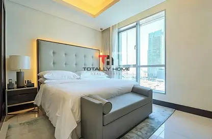 Room / Bedroom image for: Apartment - 1 Bathroom for rent in Burj Lake Hotel - The Address DownTown - Downtown Dubai - Dubai, Image 1