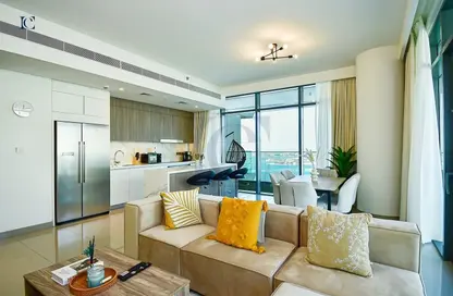 Living / Dining Room image for: Apartment - 3 Bedrooms - 3 Bathrooms for rent in Beach Vista - EMAAR Beachfront - Dubai Harbour - Dubai, Image 1