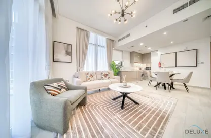 Living / Dining Room image for: Apartment - 2 Bedrooms - 2 Bathrooms for rent in Azizi Riviera 30 - Meydan One - Meydan - Dubai, Image 1