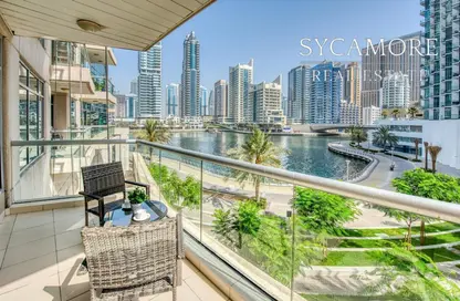 Balcony image for: Apartment - 1 Bedroom - 2 Bathrooms for sale in Sanibel Tower - Park Island - Dubai Marina - Dubai, Image 1