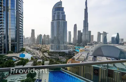 Pool image for: Apartment - 1 Bedroom - 2 Bathrooms for rent in The Address Residence Fountain Views 2 - The Address Residence Fountain Views - Downtown Dubai - Dubai, Image 1