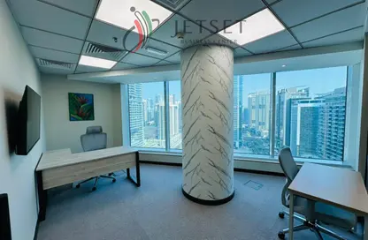 Office Space - Studio - 2 Bathrooms for rent in The Prime Tower - Business Bay - Dubai