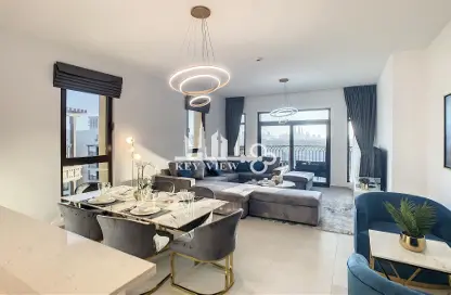 Living / Dining Room image for: Apartment - 2 Bedrooms - 2 Bathrooms for rent in Asayel - Madinat Jumeirah Living - Umm Suqeim - Dubai, Image 1