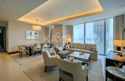 Living / Dining Room image for: Apartment - 3 Bedrooms - 5 Bathrooms for rent in The Address Sky View Tower 1 - The Address Sky View Towers - Downtown Dubai - Dubai, Image 1