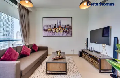 Living Room image for: Apartment - 1 Bedroom - 2 Bathrooms for rent in Burj Vista 1 - Burj Vista - Downtown Dubai - Dubai, Image 1