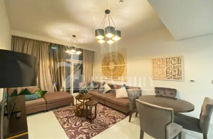 Living / Dining Room image for: Apartment - 2 Bedrooms - 3 Bathrooms for rent in Ghalia - District 18 - Jumeirah Village Circle - Dubai, Image 1